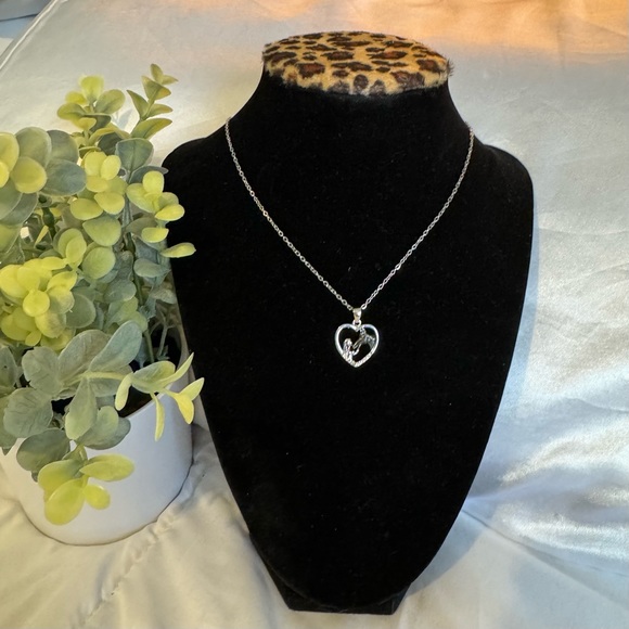 🆕 Black Beauty Equestrian Embrace Silver Necklace - Picture 2 of 4